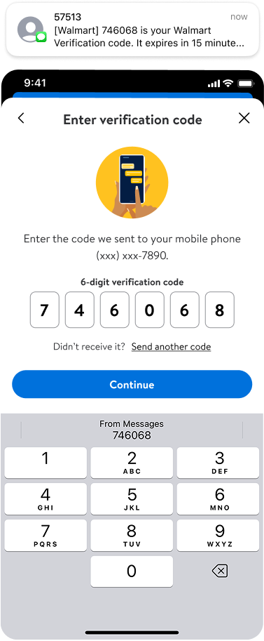 Designed phone OTP verification screen